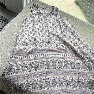 J.Jill Sleeveless Patterned Dress linen med. NWT Made in Indonesia Pink purple